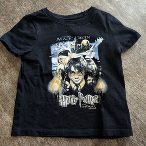 Harry Potter and the Sorcerer's Stone Toddler Black T-shirt with Graphic 18-24m
